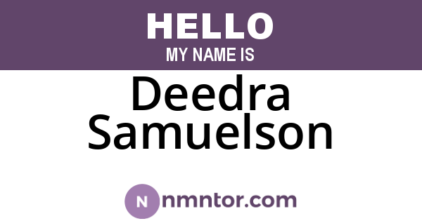Deedra Samuelson