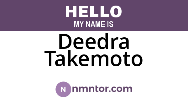 Deedra Takemoto