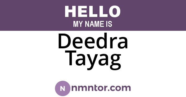 Deedra Tayag