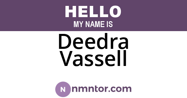 Deedra Vassell