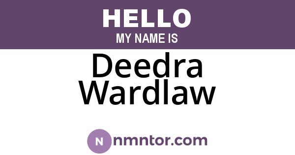 Deedra Wardlaw