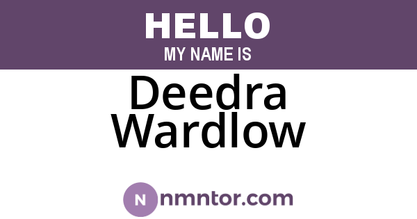 Deedra Wardlow