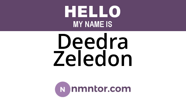 Deedra Zeledon