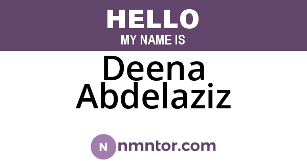 Deena Abdelaziz