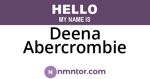 Deena Abercrombie