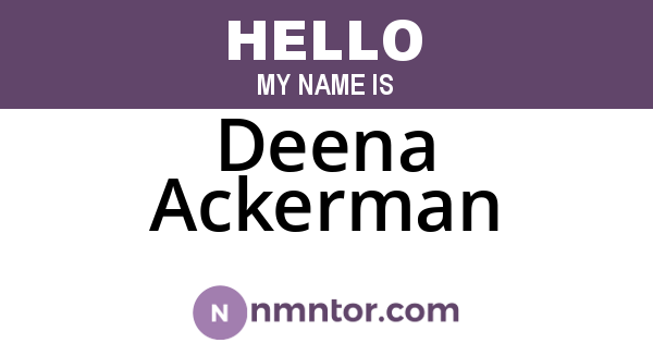 Deena Ackerman