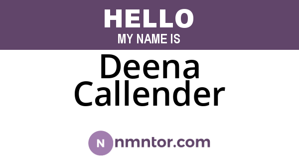 Deena Callender