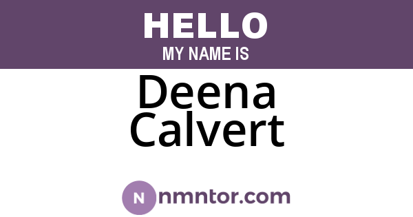 Deena Calvert