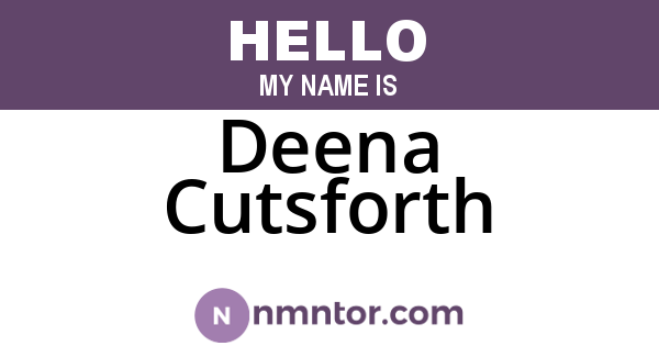 Deena Cutsforth