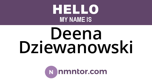 Deena Dziewanowski
