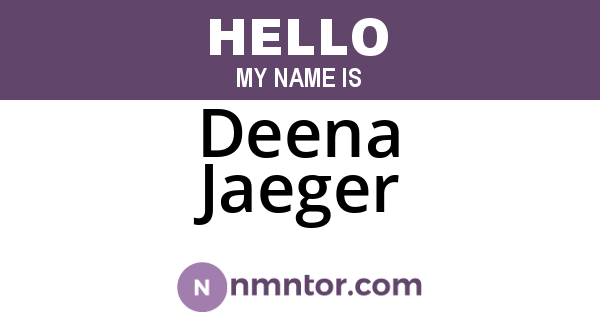 Deena Jaeger