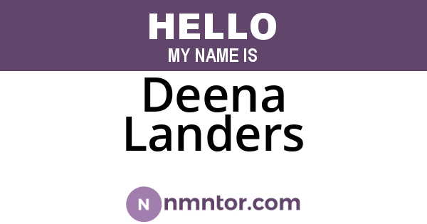 Deena Landers
