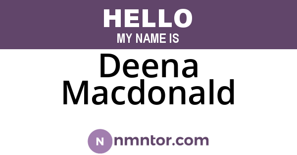 Deena Macdonald