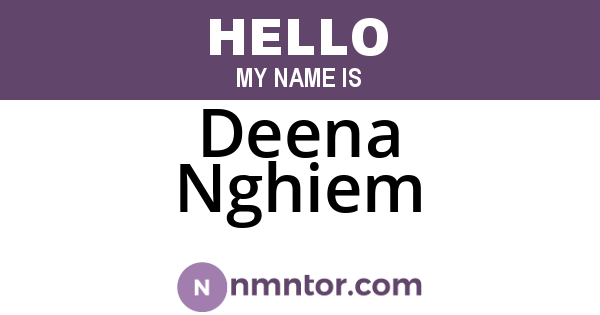 Deena Nghiem
