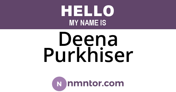 Deena Purkhiser