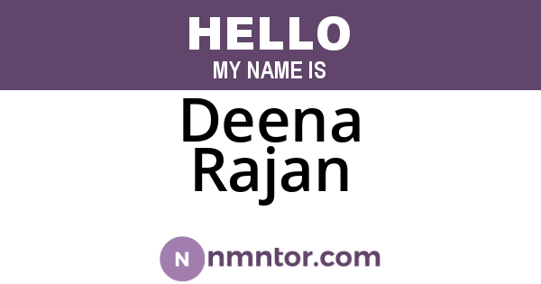 Deena Rajan