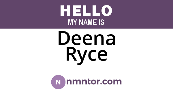 Deena Ryce