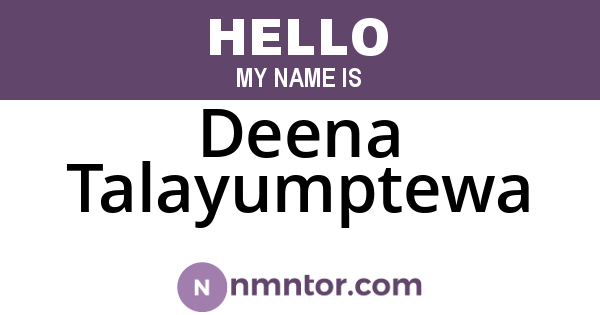 Deena Talayumptewa