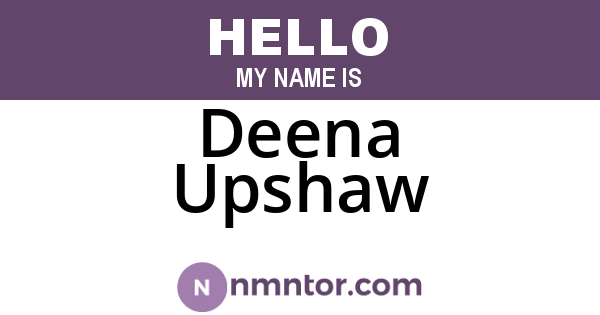 Deena Upshaw