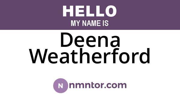 Deena Weatherford