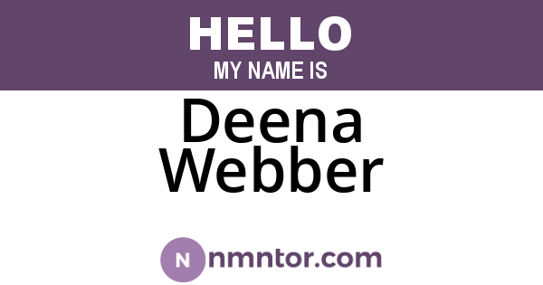 Deena Webber