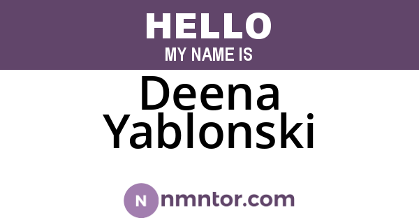 Deena Yablonski