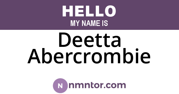 Deetta Abercrombie