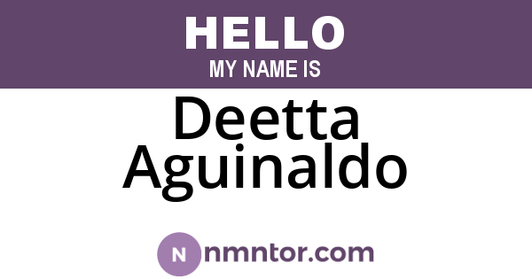 Deetta Aguinaldo