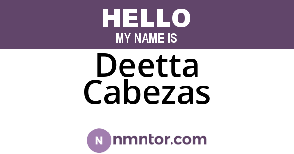 Deetta Cabezas