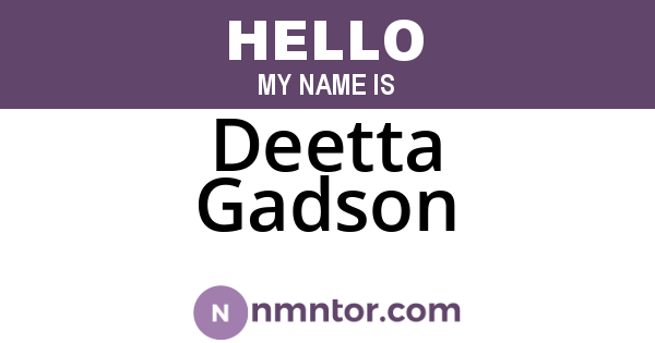 Deetta Gadson