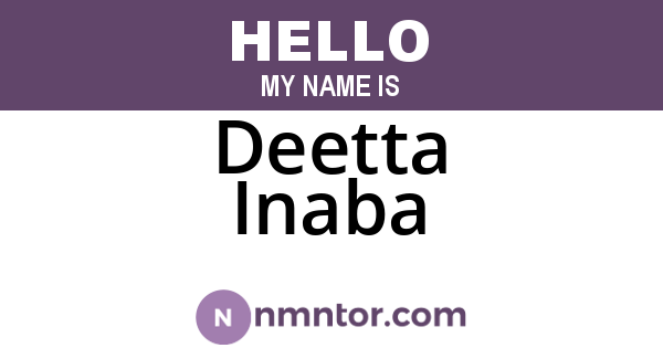 Deetta Inaba