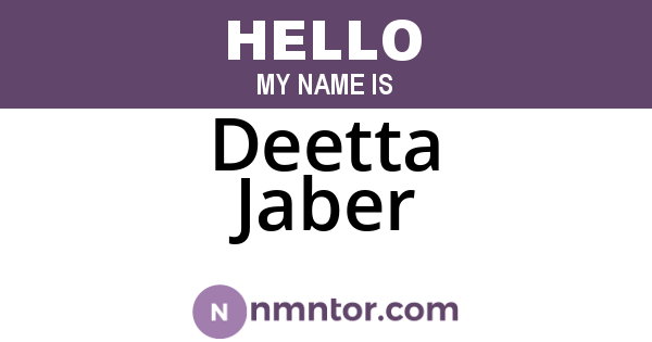 Deetta Jaber