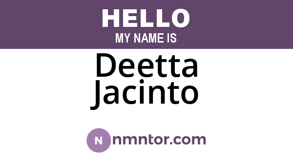Deetta Jacinto
