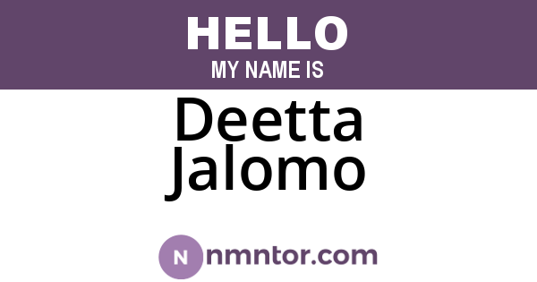 Deetta Jalomo