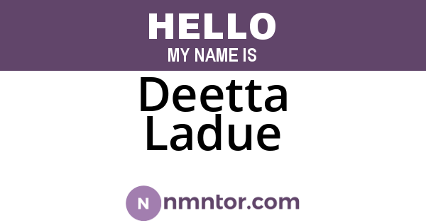 Deetta Ladue