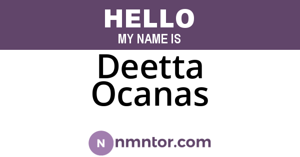 Deetta Ocanas