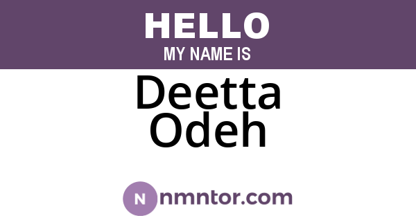 Deetta Odeh