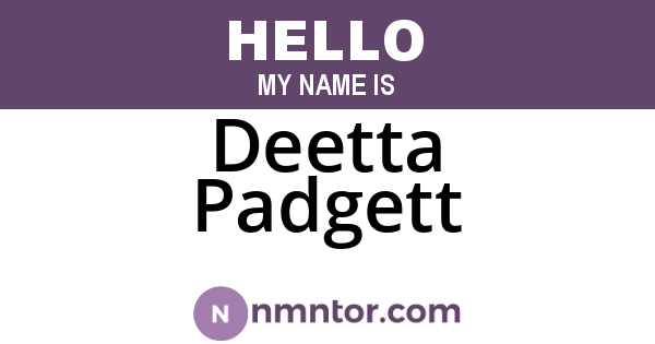 Deetta Padgett
