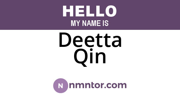 Deetta Qin