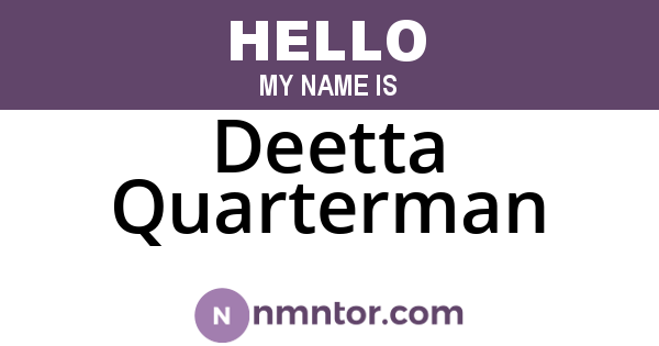 Deetta Quarterman