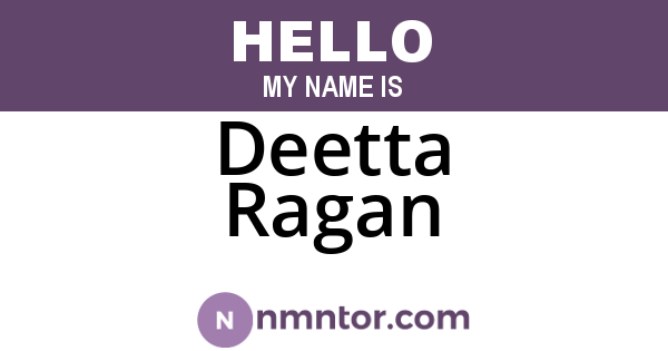 Deetta Ragan