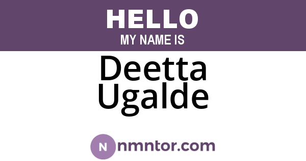 Deetta Ugalde