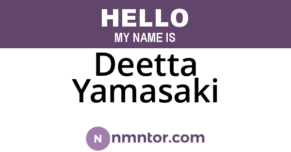Deetta Yamasaki