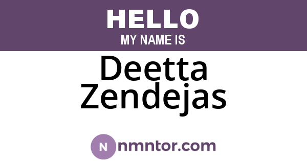 Deetta Zendejas