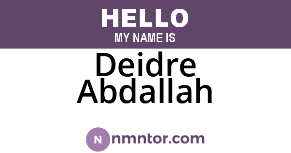 Deidre Abdallah