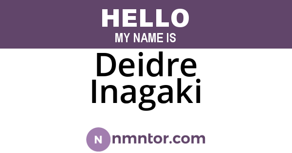 Deidre Inagaki