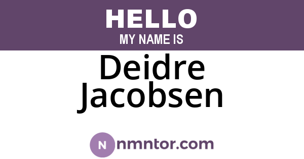 Deidre Jacobsen