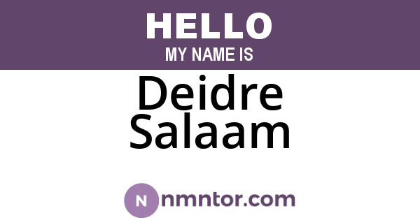 Deidre Salaam