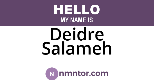 Deidre Salameh