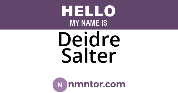 Deidre Salter